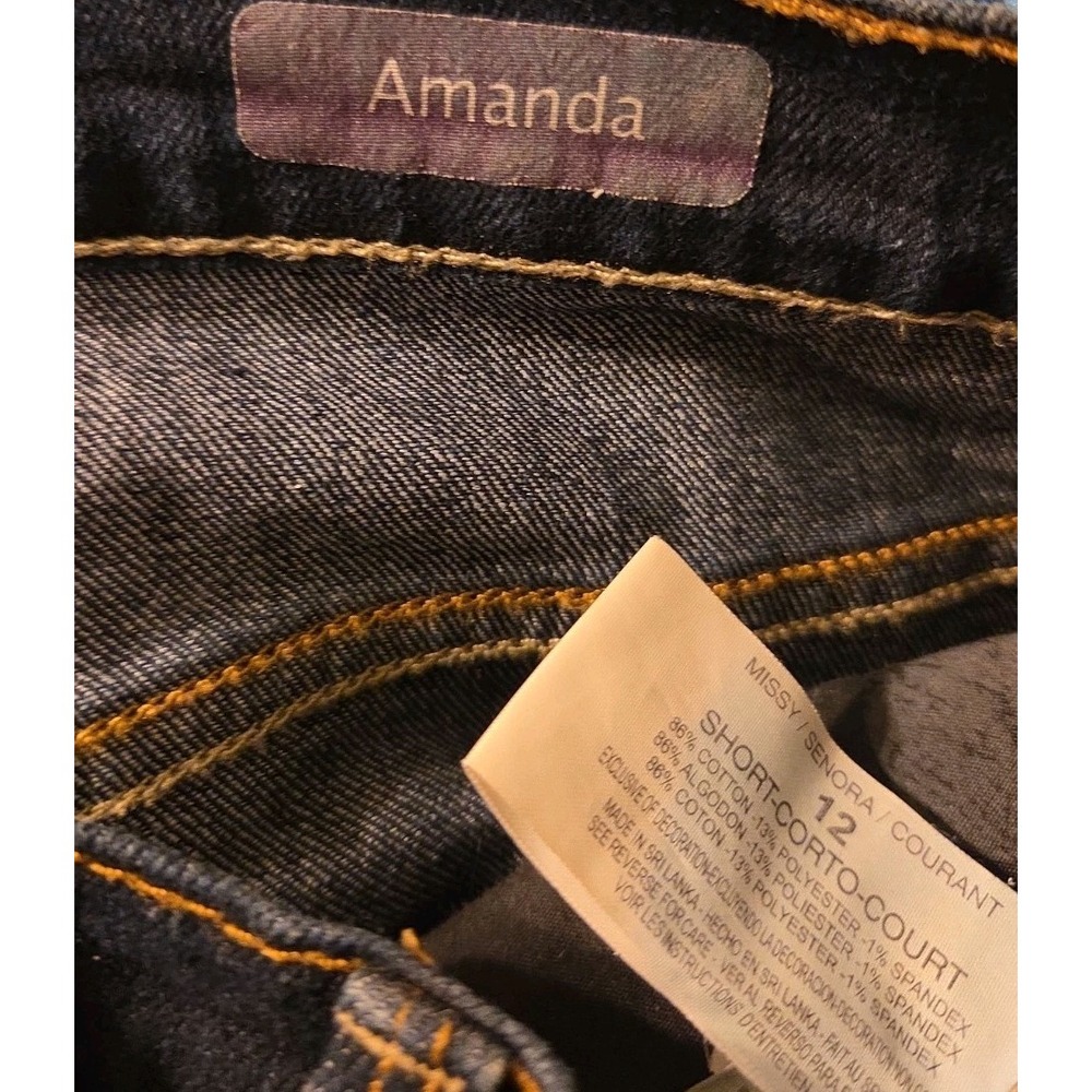 gloria vanderbilt amanda jeans 12 short Dark Wash - Picture 6 of 6
